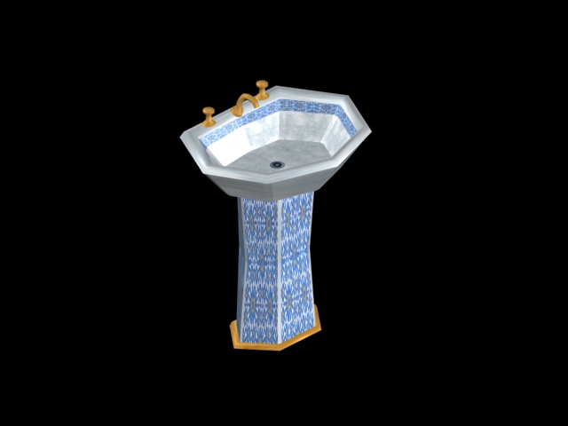 moroccan pedestal sink